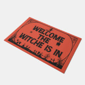 Welkom de heks is in Funny Spooky Halloween Deurmat (Schuin)