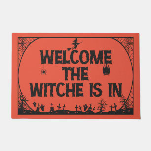 Welkom de heks is in Funny Spooky Halloween Deurmat