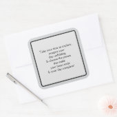 Welkom deel 5 vierkante sticker (Envelop)