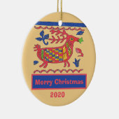 Welkom,  deer, voeg tekst toe, bewerk deze keramisch ornament (Rechts)