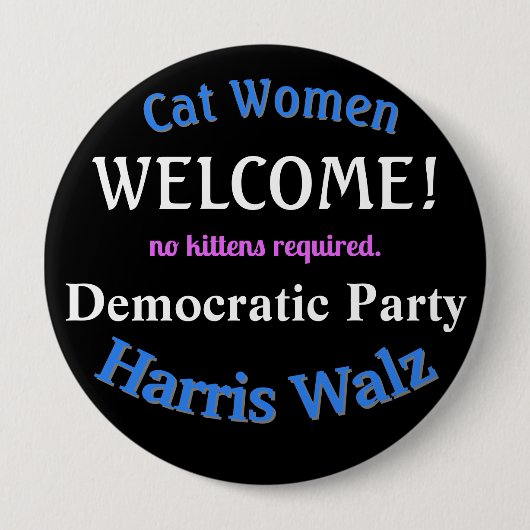 Welkom Democratische Button (Voorkant)