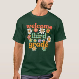 WELKOM DERDE LEERJAAR  TERUG NAAR SCHOOL EERSTE DA T-SHIRT