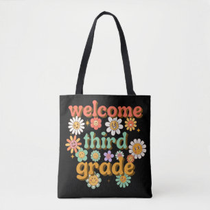 WELKOM DERDE LEERJAAR TERUG NAAR SCHOOL EERSTE DA TOTE BAG