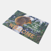 "WELKOM" DEUR MAT MET SQUIRREL/"KIJK NAAR NUTS (Schuin)