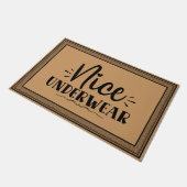 Welkom deur Mat Nice Onderkleding kleur kokosnoot (Schuin)