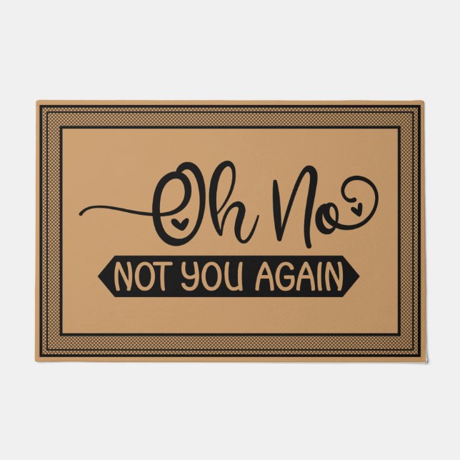 Welkom deur mat Oh nee niet je weer kokosnoot kleu (Voorkant)