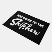 Welkom deur Mat Welkom bij Shitshow Black Whi (Schuin)