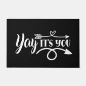 Welkom deur Mat Yay is zwart wit (Voorkant)