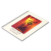 Welkom deur Wreath Snowy Notitieboek voor kerstmis (Linkerzijde)