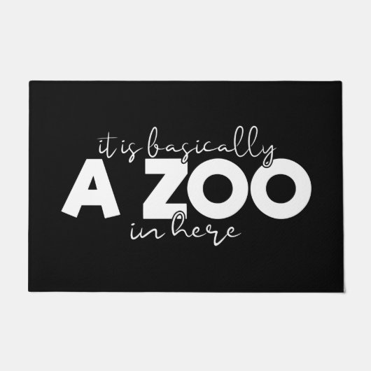 Welkom deurmat Het is in feite een dierentuin zwar (Voorkant)