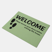 Welkom deurmat Verwijder alsjeblieft je schoenen g (Schuin)