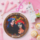 Welkom Dia de Los Muertos Catrinas 1718 Papieren Bordje (Feest)
