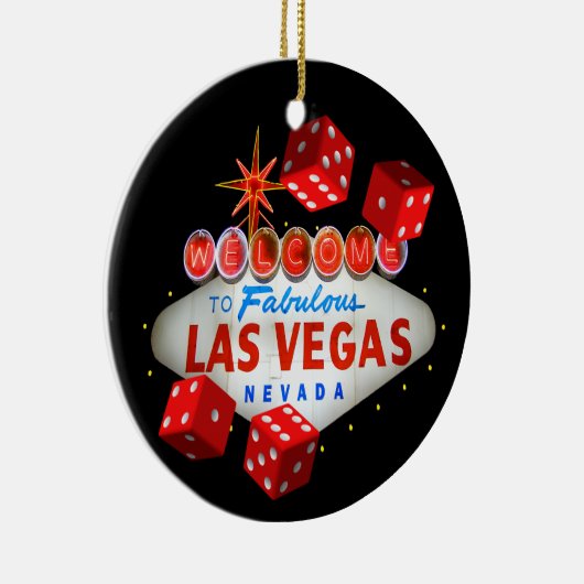 Welkom Dice Las Vegas Ornament (Rechts)