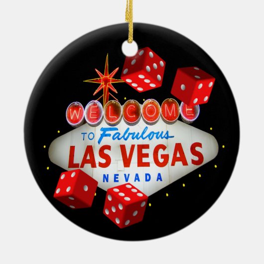 Welkom Dice Las Vegas Ornament (Achterkant)