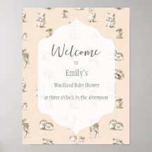 Welkom Dierentuin Baby Dieren in Vintage Stijl