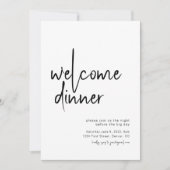 Welkom diner repetitie diner uitnodiging voor dine (Voorkant)