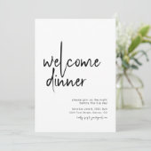 Welkom diner repetitie diner uitnodiging voor dine (Staand voorkant)