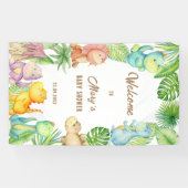 Welkom Dinosaur Baby Spandoek (Horizontaal)