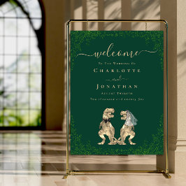 Welkom Dinosaur Theme Wedding Donkergroen