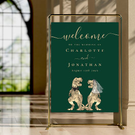 Welkom Dinosaur Theme Wedding Donkergroen