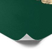 Welkom Dinosaur Theme Wedding Donkergroen Poster (Hoek)