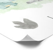 Welkom Dinosaurus 1e Verjaardags Jongen Schattige  Poster (Hoek)