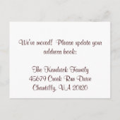 Welkom Door New Home Verhuisd Briefkaart (Achterkant)