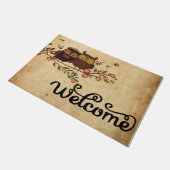 Welkom Doormat, Dierlijke Deurmat, Owl Welkom Deurmat (Schuin)