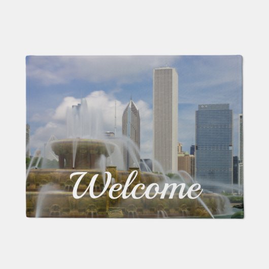 Welkom Doormat in Buckingham Fountain Deurmat (Voorkant)