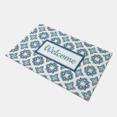 Welkom DoorMat Turquoise tegel Deurmat (Schuin)