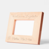 Welkom drieling, met namen, foto, 6x4", gegraveerde lijstjes (Links)