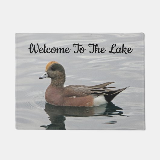 Welkom Duck Foto Wigeon Calm Water Lake House Deurmat (Voorkant)