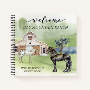 Welkom Dude Ranch Stal Paardenstal Logboek Notitieboek
