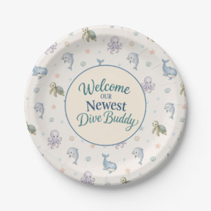 Welkom Duikbuddy Baby Shower Papieren Bordje