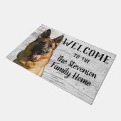 Welkom Duitse Shepherd Dog Pet Family Deurmat (Schuin)