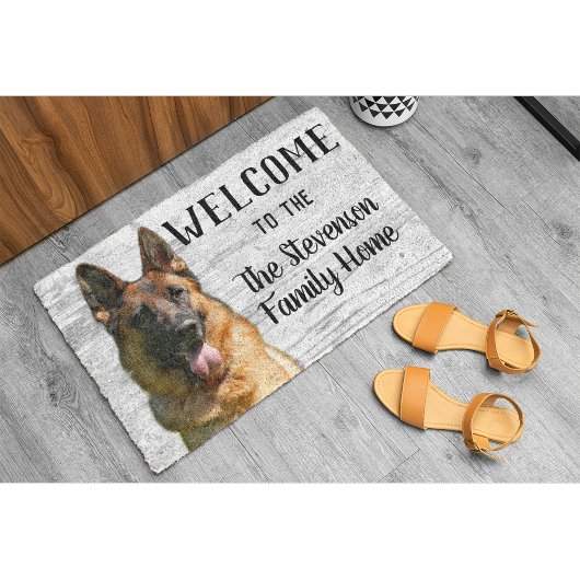Welkom Duitse Shepherd Dog Pet Family Deurmat
