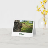 Welkom Eekhoorn Wenskaart Kaart (Gele Bloem)