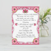 Welkom een kleine Lady Bug Baby shower uitnodiging (Staand voorkant)