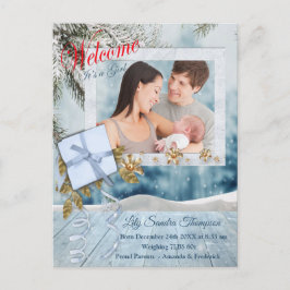 Welkom, een meisje. aankondigingskaart