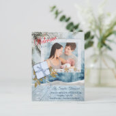 Welkom, een meisje. aankondigingskaart (Staand voorkant)