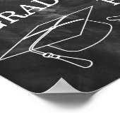 Welkom | Eenvoudig Rustic BlackWhite-Afstuderen Poster (Hoek)