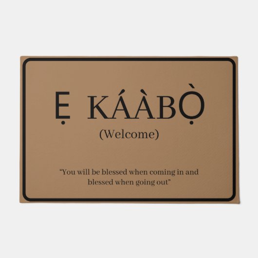 Welkom | Ekaabo Yoruba deurmat (Voorkant)
