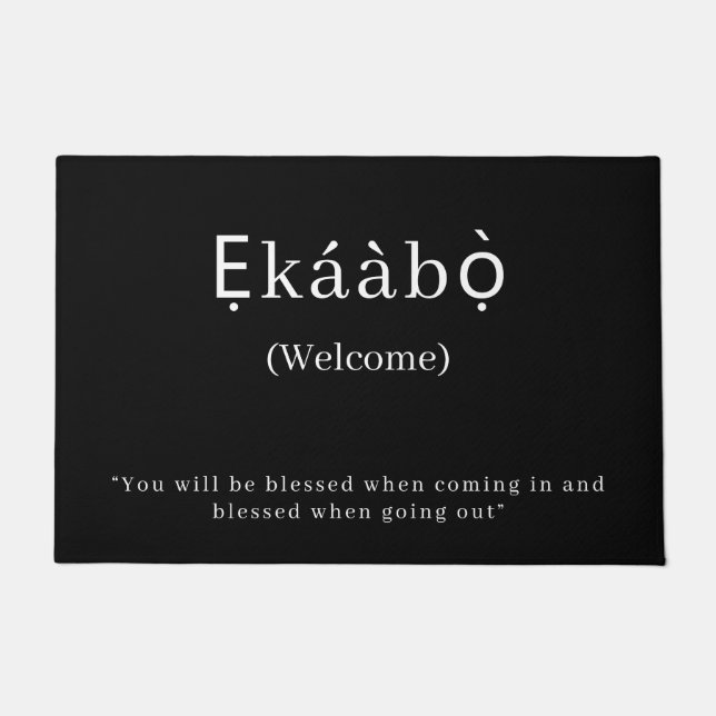 Welkom | Ekaabo Yoruba deurmat (Voorkant)