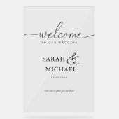 WELKOM! Elegant, bruiloft Acryl Bord (Voorkant)