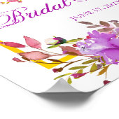 Welkom | Elegant Chic Gold Paars Floral Poster (Hoek)