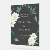 "Welkom" Elegant Floral Wedding Foam Board Acryl Bord (Hoek)