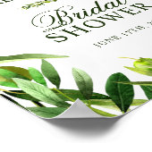 Welkom | Elegant Olive Boho Vrijgezellenfeest Poster (Hoek)