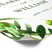 Welkom | Elegant Olive Leaf Boho Garden Poster (Hoek)