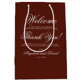 Welkom Elegant Red Wedding Medium Cadeauzakje (Voorkant)