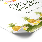 Welkom | Elegant Tropisch Vrijgezellenfeest Poster (Hoek)